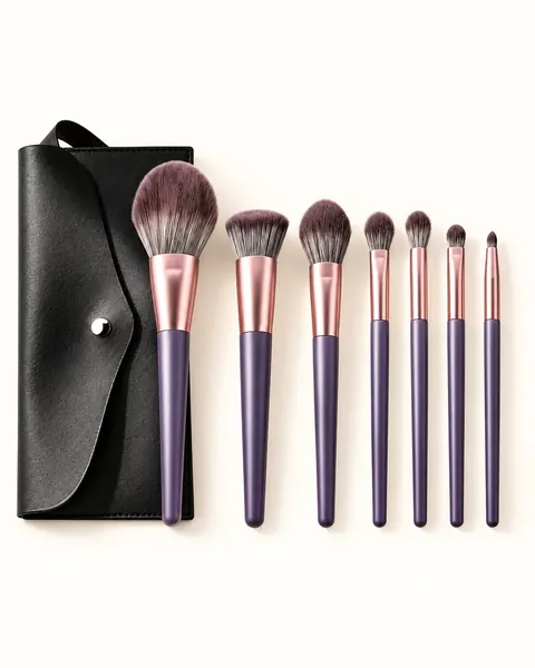Набор кистей AIYO Velvet Rose, 7 кистей и чёрный чехол
