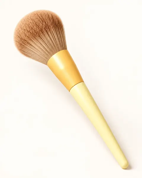 Крупный план кисти из набора AIYO Golden Touch: золотистая обойма и светлая ручка