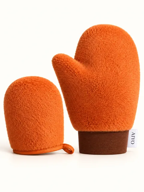 Варежки AIYO Tan Duo Caramel для автозагара, большая и мини-варежка